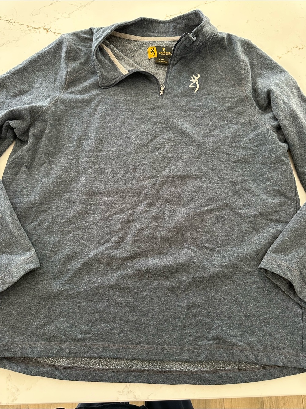 Browning Men's Quarter-Zip Pullover - Heather  gray.  Size xl